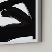 "Rhythm in Black" - Art Print in black by Natalie Baca - Frame Close-up