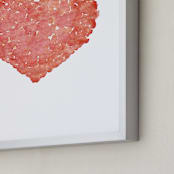 "i heart you to pieces" - Art Print in Rose by Belia Simm - Frame Close-up