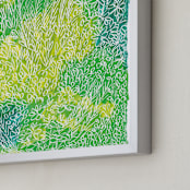 "Forest textures" - Art Print in Forest green by Kanika Mathur - Frame Close-up
