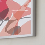 "This Too Shall Pass" - Art Print in Bright Coral by Kisco Print Shop - Frame Close-up