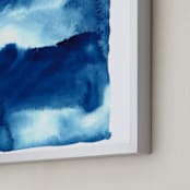 "Storm #1" - Art Print in Ocean Blue by Belia Simm - Frame Close-up