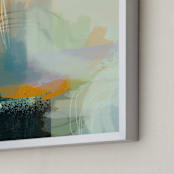 "Willow Grass" - Art Print in willow blue by AlisonJerry - Frame Close-up