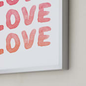 "Love, Love, Love" - Art Print in Light Petal by Belia Simm - Frame Close-up
