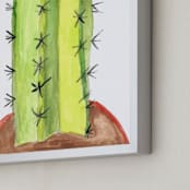 "Up Close Cactus " - Art Print in yellow green by TweetSweet - Frame Close-up