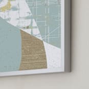 "Modular" - Art Print in Pale Blue by Amy Lighthall - Frame Close-up
