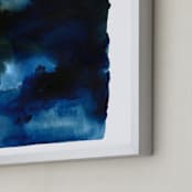 "Storm #2" - Art Print in Deep Blue by Belia Simm - Frame Close-up