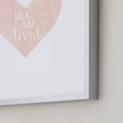 "So Loved" - Art Print in Peach by Kayley Miller - Frame Close-up