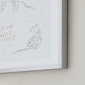 "stay wild, child" - Art Print in gentle jungle by Leanne Friedberg - Frame Close-up