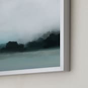 "Anchored Here I" - Art Print in Blue Grey by Shraddha Dharia - Frame Close-up