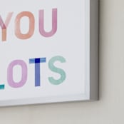 "LoveYouLots" - Art Print in happiness by Leanne Friedberg - Frame Close-up