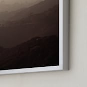 "Layers In The Distance" - Art Print in Sunset Orange by PHEP Design Studio - Frame Close-up