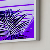 "Electric Palm" - Art Print in Electric Violet by AMANDA LOMAX - Frame Close-up