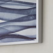 "Waves in Blue" - Art Print in Indigo by Karen Kardatzke - Frame Close-up