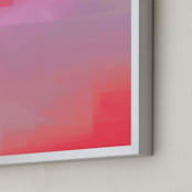 "A Soul's Whisper" - Art Print in Parrot Pink by Artsy Canvas Girl Designs - Frame Close-up