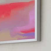 "Completely" - Art Print in Bright Red by Artsy Canvas Girl Designs - Frame Close-up