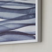 "Waves in Blue" - Art Print in Indigo by Karen Kardatzke - Frame Close-up
