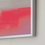 "Let Yourself Be Free" - Art Print in Bright Red by Artsy Canvas Girl Designs - Frame Close-up