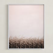 "Late Harvest" - Art Print in Mist by Robin Ott - Framed