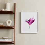 "Paracas Flower" - Art Print in Desert Purple by Belia Simm - In a Room