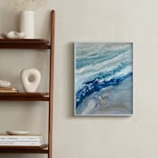 "teal low tide" - Art Print in Teal blue by Teodora Guererra - In a Room