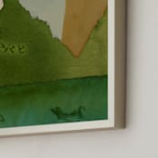 "Aqua Hills I" - Art Print in Jade by Morgan Kendall - Frame Close-up