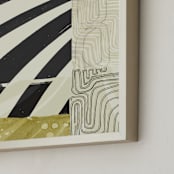 "Linear flow" - Art Print in Transparent Bubbles by Bethania Lima - Frame Close-up