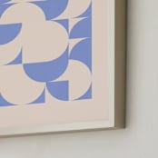 "Around Town" - Art Print in Periwinkle by Beth Vassalo - Frame Close-up