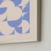 "Around Town" - Art Print in Periwinkle by Beth Vassalo - Frame Close-up