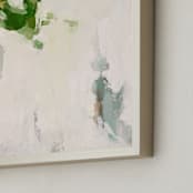 "Flower Market I" - Art Print in Leaf Green by Wendy Keller - Frame Close-up