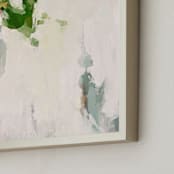 "Flower Market I" - Art Print in Leaf Green by Wendy Keller - Frame Close-up