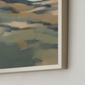 "Colorblock Horizon" - Art Print in Earthy Teal by Ashley Armistead - Frame Close-up