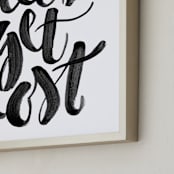 "Let's Get Lost" - Art Print in Painted Black by Sam Dubeau - Frame Close-up