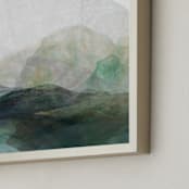 "Finding Balance No. 1" - Art Print in Emerald by Karen Kardatzke - Frame Close-up