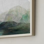 "Finding Balance No. 1" - Art Print in Emerald by Karen Kardatzke - Frame Close-up
