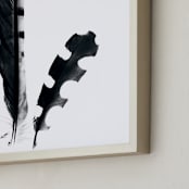 "two birds of a feather" - Art Print in Black by Robin Ott - Frame Close-up