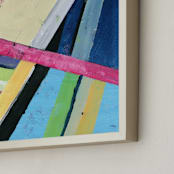 "Subway" - Art Print in Melon by Lindsay Megahed - Frame Close-up