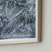 "The Pleiades" - Art Print in Midnight  by Eve Schultz - Frame Close-up