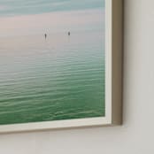 "Hushed Horizon" - Art Print in jade by Keely Norton Owendoff - Frame Close-up