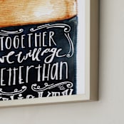 "Better than whiskey" - Art Print in Golden Whiskey by Lulaloo - Frame Close-up