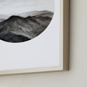 "Looking Forward" - Art Print in Charcoal by Hannah Perrine Mode - Frame Close-up