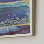 "Intergalactic 1" - Art Print in Moody Blue by Laura Rodil - Frame Close-up