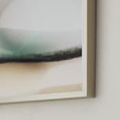 "Trade Winds" - Art Print in Teal by Karen Kardatzke - Frame Close-up