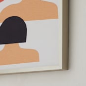 "Two Sisters" - Art Print in Summer sun orange by Elliot Stokes - Frame Close-up