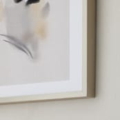 "chickadee" - Art Print in Neutral Beige by Christa Kimble - Frame Close-up