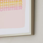 "Retro Summer" - Art Print in Pink Ombre by Kisco Print Shop - Frame Close-up
