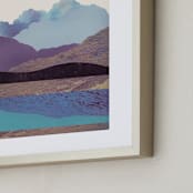 "Peaceful Valley" - Art Print in Mountain Mist by Field and Sky - Frame Close-up
