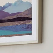 "Peaceful Valley" - Art Print in Mountain Mist by Field and Sky - Frame Close-up