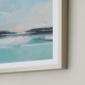 "Sunrise At Sea" - Art Print in Sea Blue by AlisonJerry - Frame Close-up