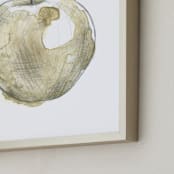 "Eat More Fruits - Apple" - Art Print in Neutral Beige by Susanne Kasielke - Frame Close-up