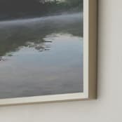 "Lake Parker" - Art Print in Evergreen by Amy Hall - Frame Close-up